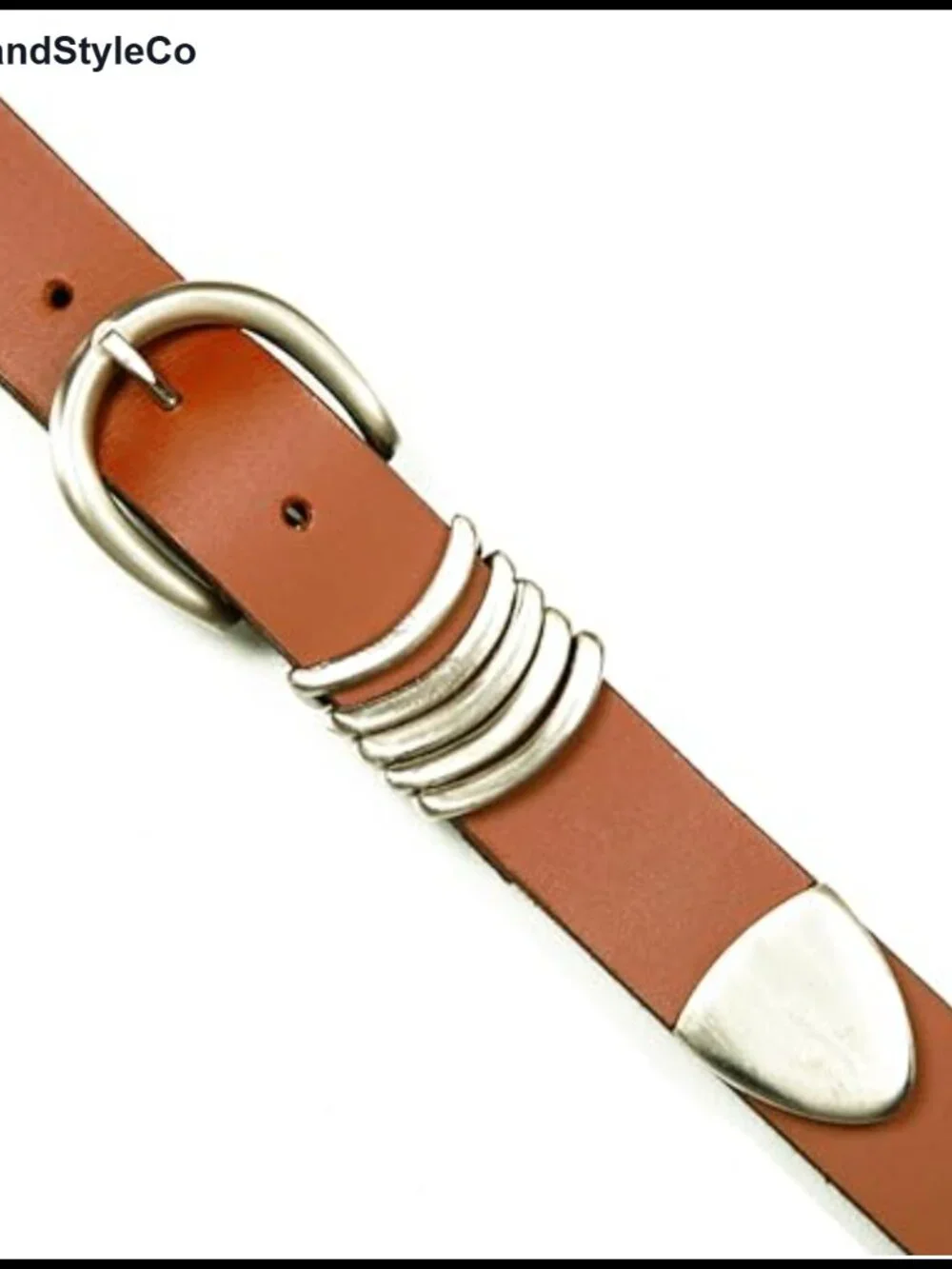 Genuine Buffalo Leather Belt with Harness Buckle for Jeans & Pants